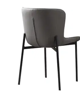 Stoličky Jedálenská stolička, sivobiele káro/tmavosivá, ADIANA