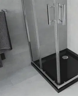 Vane MEXEN/S - Rio sprchovací kút 70x70, transparent, chróm + vanička so sifónom 860-070-070-01-00-4070