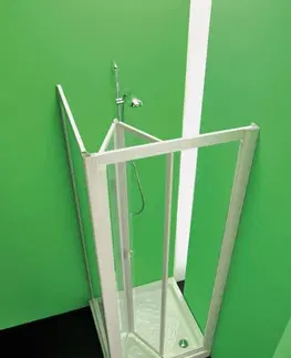 Sprchové dvere HOPA - Sprchová zástena DOMINO - Farba rámu zásteny - Plast biely, Rozmer A - 85, Smer zatváranie - Univerzálny Ľavé / Pravé, Výplň - Polystyrol 2,2 mm (acrilico), Výška - 185 BSDOM90P
