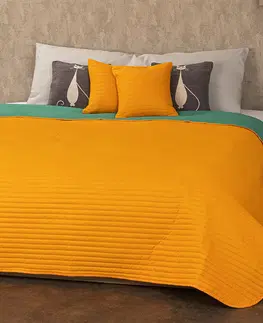 Prikrývky na spanie 4Home Prehoz na postel Doubleface oranžová/zelená