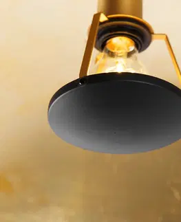 Stropne svietidla Vintage stropné svietidlo čierne so zlatom 60 cm - Emilienne Novo
