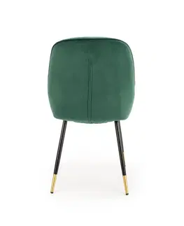 Jedálenské stoličky a kreslá Jedálenský kreslo K437 Halmar Tmavo zelená