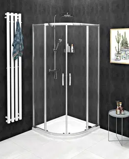 Sprchové dvere GELCO - SIGMA SIMPLY štvrťkruhová sprchová zástena 1000x1000mm, R550, číre sklo GS5510