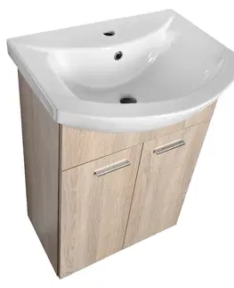 Kúpeľňa AQUALINE - ZOJA umývadlová skrinka 50,5x74x30cm, dub platin 51057
