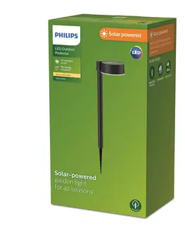 Solárne lampy Philips Philips LED solárne zemné svetlo s hrotom Vynce, Ø hlavy 11,2 cm