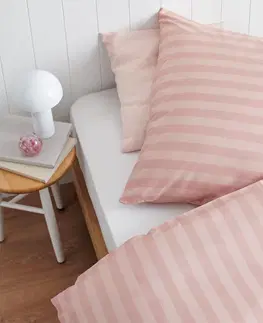 Bedding Saténová posteľná bielizeň, štandardná veľkosť, ružová
