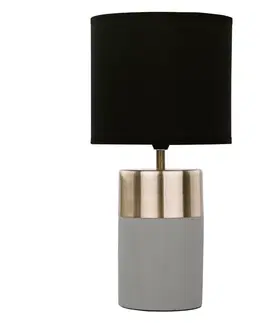 Lampy Stolná lampa, svetlosivá/čierna, QENNY TYP 20 LT8371