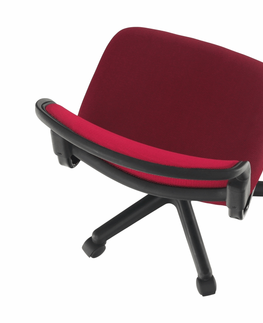 Kancelárske stoličky KONDELA Ramiza detská stolička na kolieskach tmavočervená / čierna