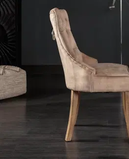Stoličky - moderné LuxD 24853 Dizajnová stolička Queen zamat kávová