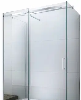 Sprchovacie kúty MEXEN/S - OMEGA sprchový kút 3-stenná 140x80, transparent, chróm 825-140-080-01-00-3S