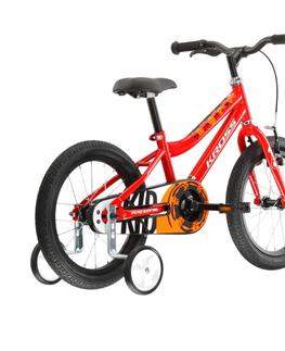 Bicykle Detský bicykel Kross Racer 3.0 16" Gen 005 červená/oranžová/biela - 10" (110-130 cm)