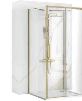 Sprchové dvere REA/S - Sprchový Rapid Slide Brush Gold Dvere: 100 x Sprchová zástena: 90 KPL-04708