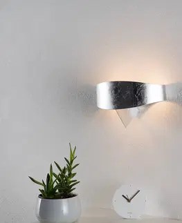 Nástenné svietidlá Selène Strieborné dizajnové nástenné svietidlo Scudo