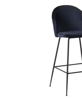 Barové stoličky Norddan Dizajnová barová stolička Kristopher, modrá / čierna