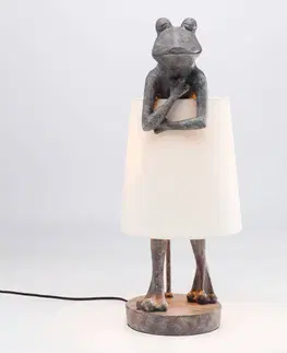Stolové lampy KARE KARE Stolná lampa Animal Frog sivá