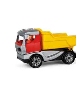 Drevené vláčiky Lena Auto sklápač s figúrkou Truckies, 22 cm 