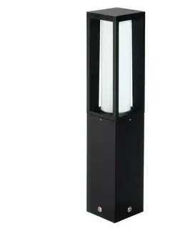 Vonkajšie stojanové svietidlá Albert Leuchten Moderné hliníkové soklové svietidlo 936, čierne