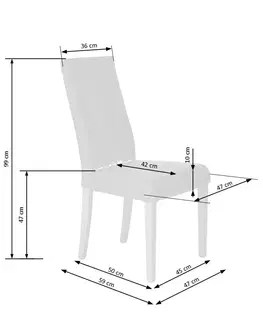 Jedálenské stoličky a kreslá Jedálenská stolička DIEGO Halmar Biela / sivá (INARI 91)