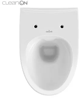 Záchody DEANTE Podstavný rám, pre závesné WC misy + SLIM tlačidlo bílé  + WC CERSANIT CLEANON PARVA + SEDADLO CST_WC01 A51P PA1
