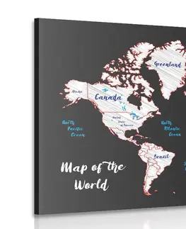 Obrazy mapy Obraz jedinečná mapa sveta