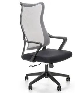 Kancelárske stoličky HALMAR Loreto kancelárska stolička s podrúčkami sivá / čierna