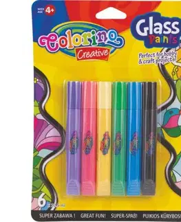 Kreatívne a výtvarné hračky PATIO - Colorino farby na sklo 10,5 ml / 6 farieb