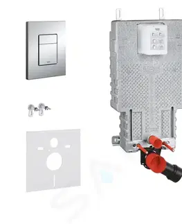 Kúpeľňa GROHE - Uniset Set predstenovej inštalácie, klozet Alpha s doskou, tlačidlo Skate Cosmopolitan, chróm 38643SET-KD