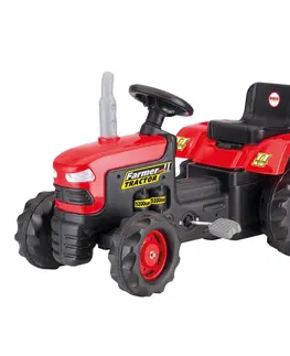 Detské vozítka a príslušenstvo Dolu Veľký šliapací traktor, červená