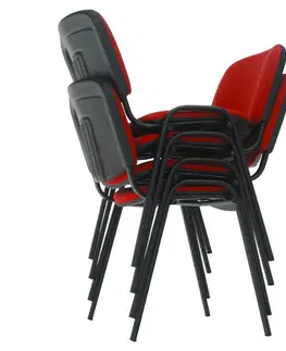Konferenčné stoličky Kancelárska stolička, červená, ISO NEW
