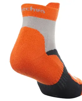 ponožky Detské polovysoké ponožky Crossocks na turistiku oranžové 2 páry
