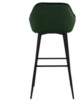 Barové stoličky Barová stolička Brooke Tmavá Zelená