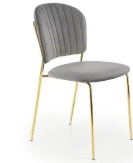 Čalúnené stoličky Stolička W158 šedá
