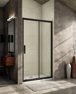 Sprchovacie kúty H K - Luxusné posuvné sprchové dvere ALTO BLACK 106- 110x195cm Ľ/P so Soft close zatváraním SE-ALTOBLACK110SET