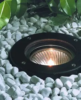 Nájazdové svietidlá Albert Leuchten Čierne zapustené LED svetlo do zeme Raimondo