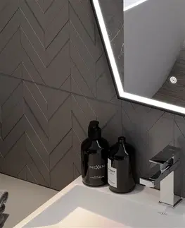 Kúpeľňa MEXEN - Orlá zrkadlo s osvetlením 60 x 80 cm, LED 6000K, čierny rám 9815-060-080-611-70