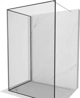 Sprchové dvere MEXEN/S - Kyoto Sprchová zástena WALK-IN 90 x 80 cm, čierny vzor, chróm 800-090-212-01-70-080