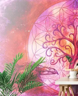 Abstraktné tapety Tapeta pastelový magický strom života