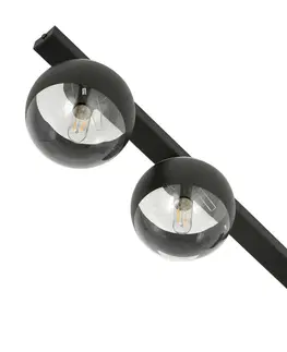 Stropné svietidlá EMIBIG LIGHTING Lineárne stropné svietidlo, čierne/čierne, s tromi žiarovkami