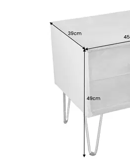 Nočné stolíky LuxD Dizajnový nočný stolík Palmira 45 cm staroružový