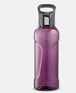 kemping Turistická plastová fľaša MH500 s rýchlouzáverom 0,8 litra fialová