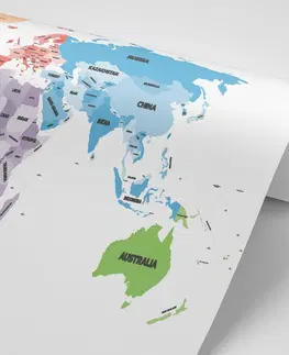 Samolepiace tapety Samolepiaca tapeta originálna mapa sveta