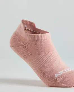 bedminton Detské nízke tenisové ponožky RS 160 3 páry modré, biele, ružové