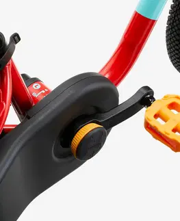 bicykle Detský bicykel s odrážadlom 2v1 Discover 500 3 až 5 rokov 14-palcový červený