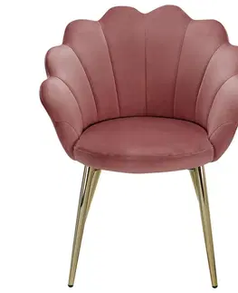 Stoličky Stolička s podrúčkami Ružová