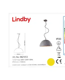 Svietidlá Lindby Lindby - LED RGBW Stmievateľný luster na lanku CAROLLE 1xE27/10W/230V Wi-Fi Tuya 