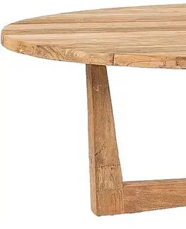 Stolčeky DEOKORK Záhradný masívny teakový stôl FLORES RECYCLE (rôzne dĺžky) 240x110 cm