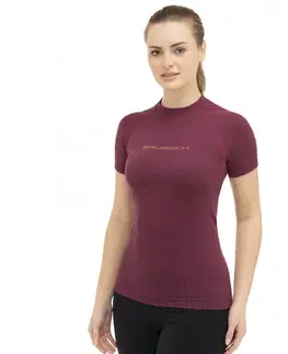 Dámske tričká Tričko Brubeck 3D Run PRO s krátkym rukávom fuchsia - XL