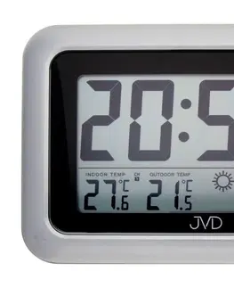 Hodiny Rádiom riadené digitálne hodiny s budíkom JVD RB36.2, 28cm