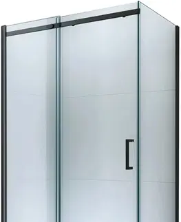 Sprchovacie kúty MEXEN/S - OMEGA sprchovací kút 150x100, transparent, čierna 825-150-100-70-00