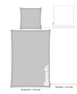 Obliečky Bench Bavlnené obliečky sivo-biela, 140 x 200 cm, 70 x 90 cm